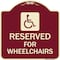 Signmission Reserved for Wheelchairs W/ Graphic Heavy-Gauge Aluminum Sign, 18" x 18", BU-1818-23166 A-DES-BU-1818-23166 - alternate 1